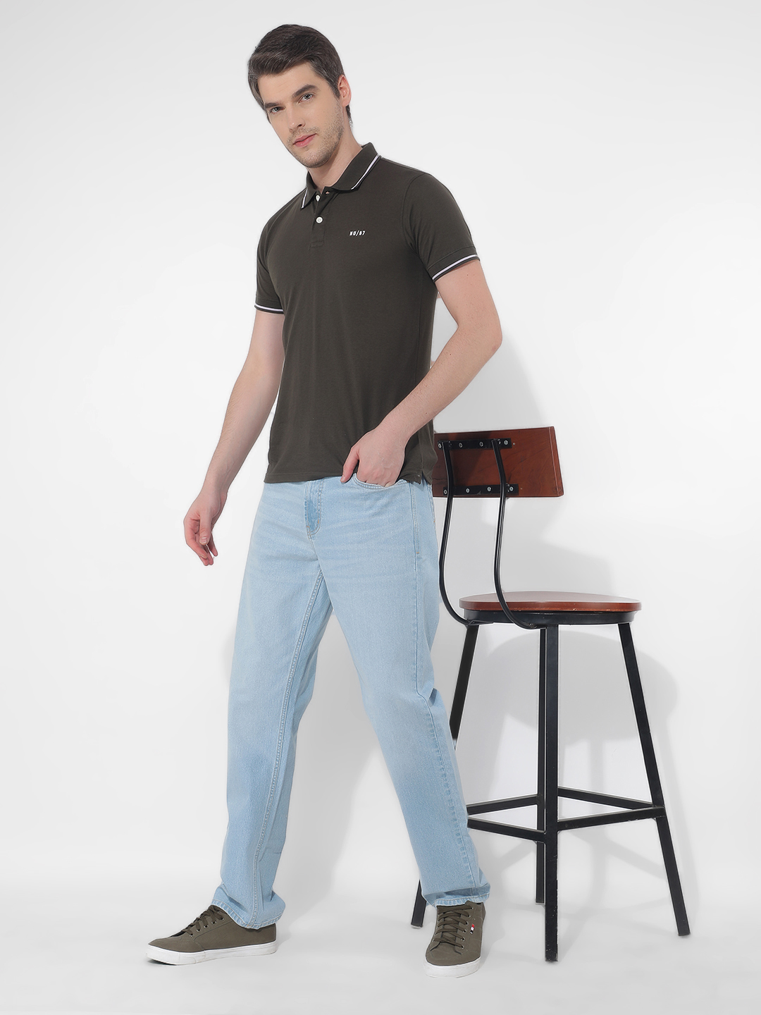 Numero Uno Men Solid Blue Jeans